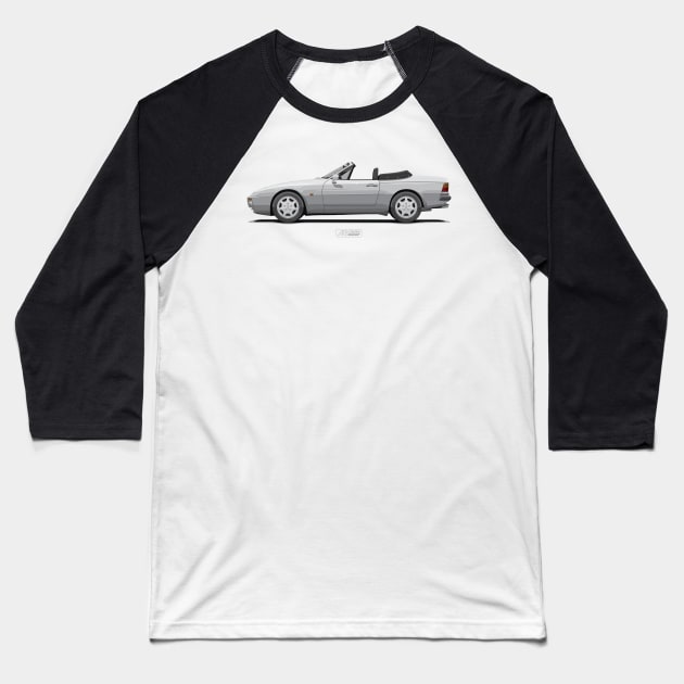 944 Cabriolet Silver Baseball T-Shirt by ARVwerks